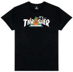 Thrasher x Toy Machine T-shirt Vortex Black L size