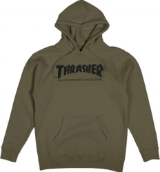 Thrasher Hoodie Skate Mag Army Green L size