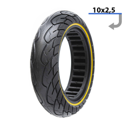 Segway Ninebot Max G30 10X2.50 perforated tyre with Yellow line