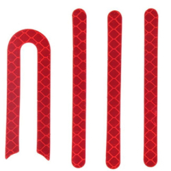 Set of reflective stickers for Xiaomi m365/PRO scooter (red)