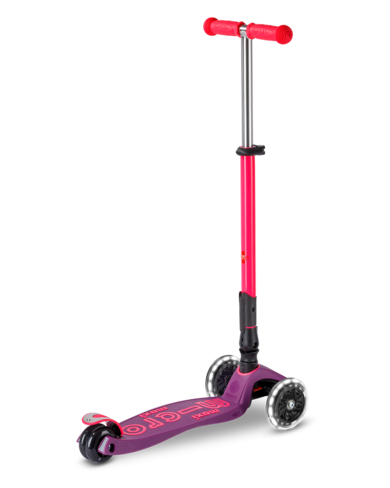 Micro Maxi Deluxe Foldable LED Neon самокат