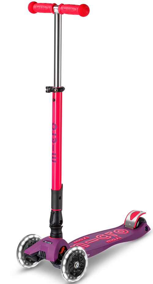 Micro Maxi Deluxe Foldable LED Neon самокат