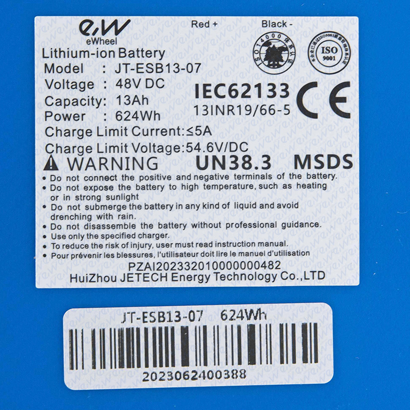 Electric Scooter battery 48V 13Ah with original EVE cells