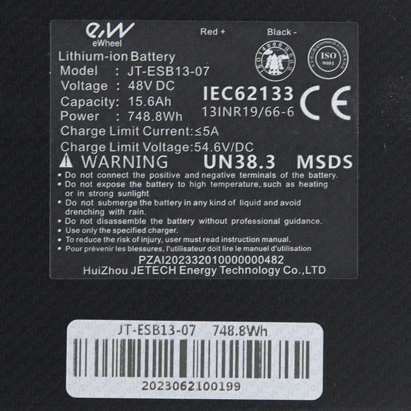 Electric Scooter battery 48V 15,6Ah with original EVE cells