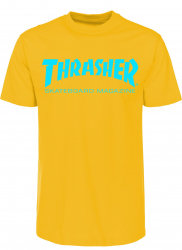 Thrasher T-shirt Skate Mag Yellow L size