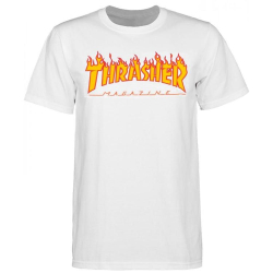 Thrasher T-shirt Flame White XL size