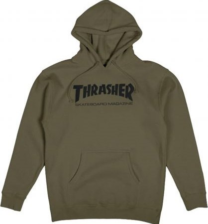 Thrasher толстовка с капюшоном Skate Mag Army Green