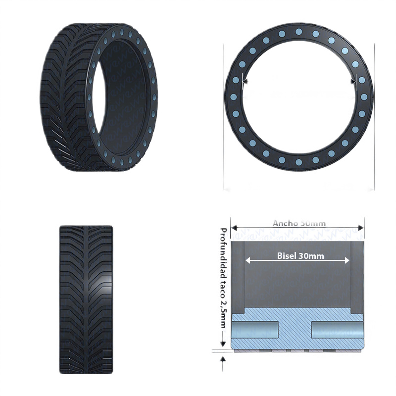 200x50 solid tyre v2 (suitable only for motor wheel)