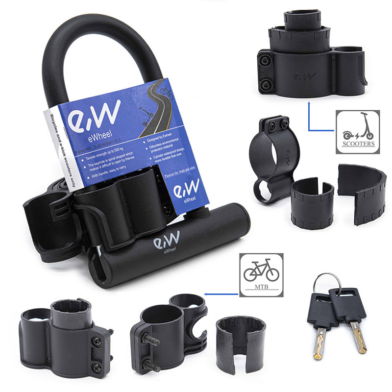 U-shape lock for electric scooters and bicycles